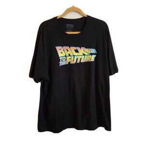 Back To The Future Shirt Mens Size 2XL Black Yellow Spell Out Movie SS